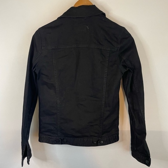 Asos Black Denim Jean Jacket Size 2XS Womens - Picture 3 of 4